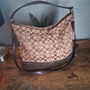 Coach Brown Signature Shoulder Bag